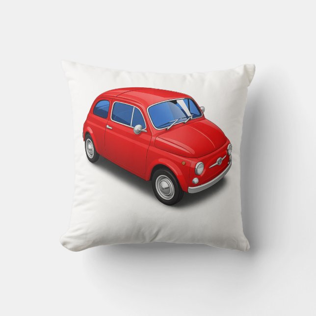 Fiat 500 e Vespa Piaggio 500 Special Throw Pillow (Front)