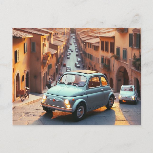 Fiat 500 fun  postcard (Front)