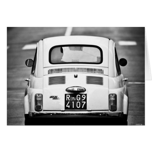Fiat 500 in Rome, Italy Cards (Front Horizontal)