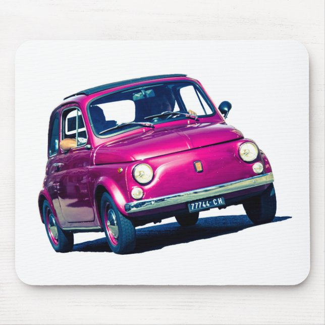 Fiat 500 in Rome, Italy Mouse Pad (Front)