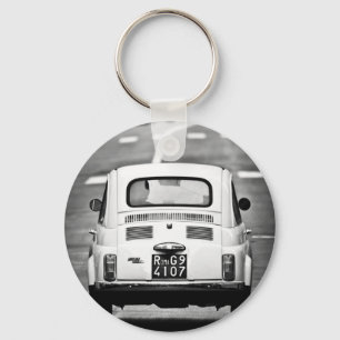 Fiat 500 in Rome Keychain