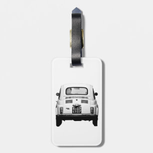 Fiat 500 in Rome luggage tag, Italy. Tag