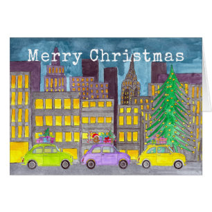 Fiat 500 in the City Customizable Cards