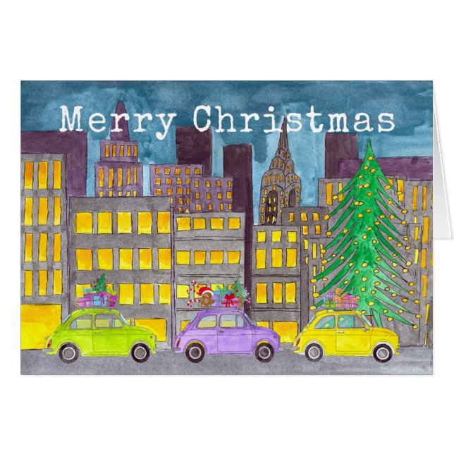Fiat 500 in the City Customizable  Cards (Front Horizontal)