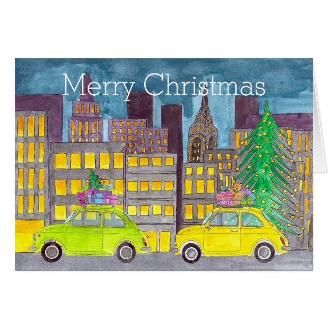 Fiat 500 in the City Customizable  Cards (Front Horizontal)