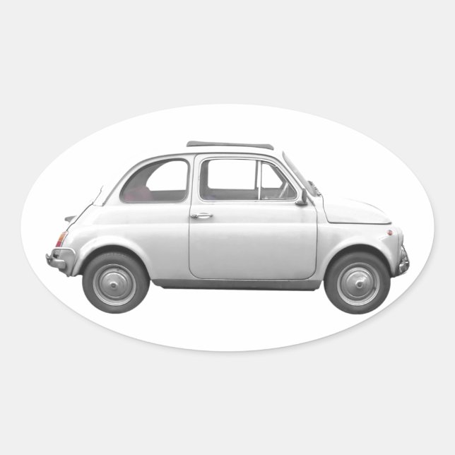 Fiat 500 oval sticker (Front)