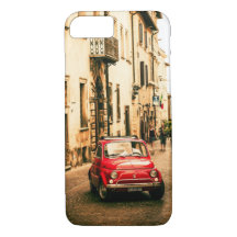Fiat 500 Red in Italy, Tuscany iPhone 7 case,