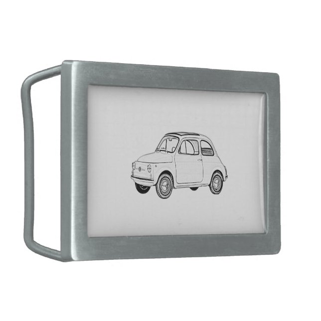 Fiat 500 Topolino Rectangular Belt Buckle (Front Left)