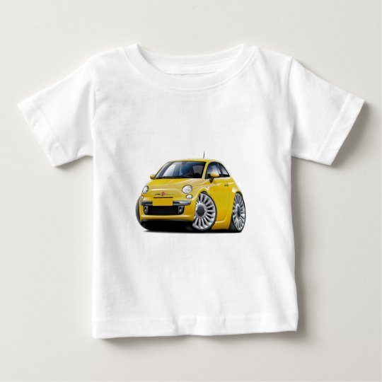 Fiat 500 Yellow Car Baby T-Shirt