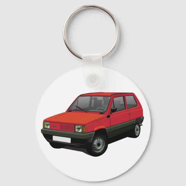 Fiat Panda 30 / 45 red Keychain (Front)