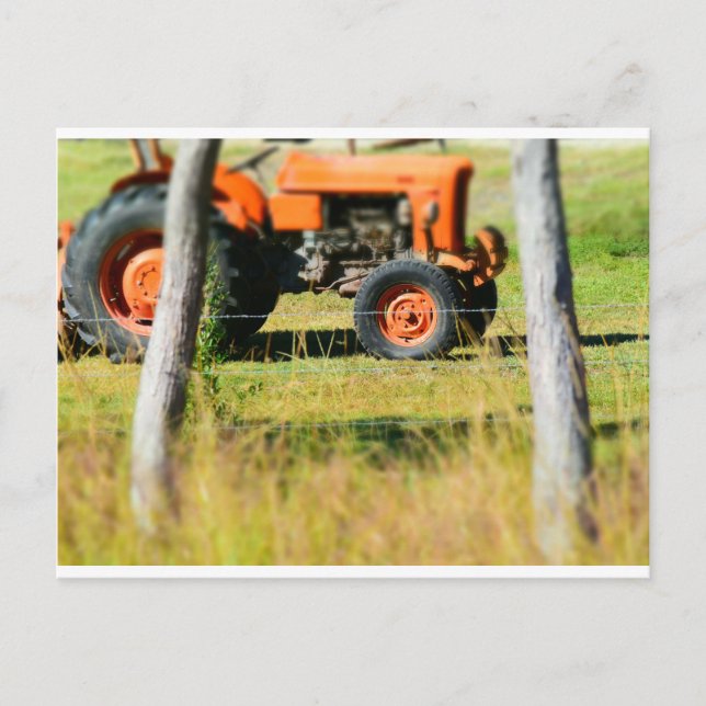 FIAT TRACTOR RURAL QUEENSLAND AUSTRALIA POSTCARD (Front)