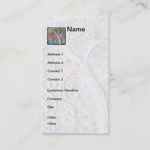 Customizable Fiber Art - Whimsical Willow Tree Business Card Templates
