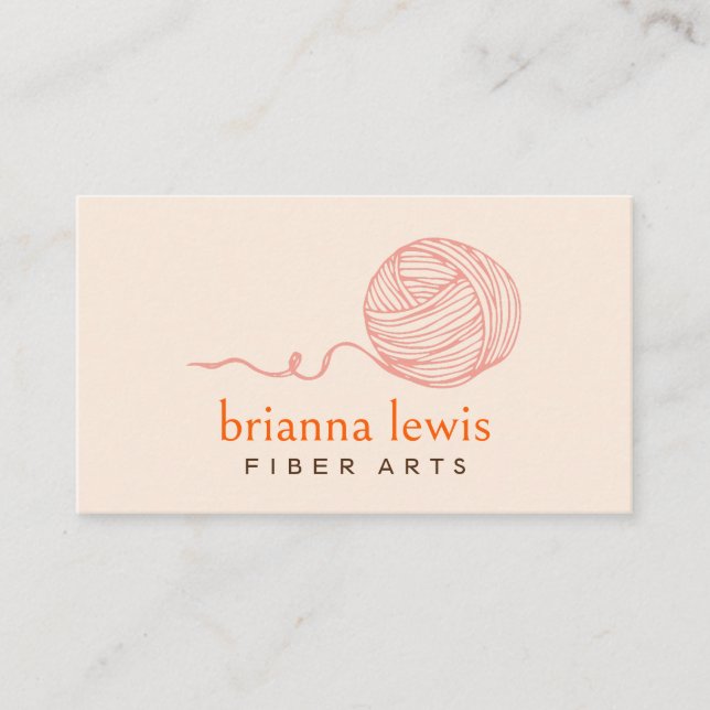 Fiber Artist Modern Yarn Business Card (Front)