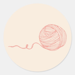 Fiber Artist Modern Yarn Round Sticker