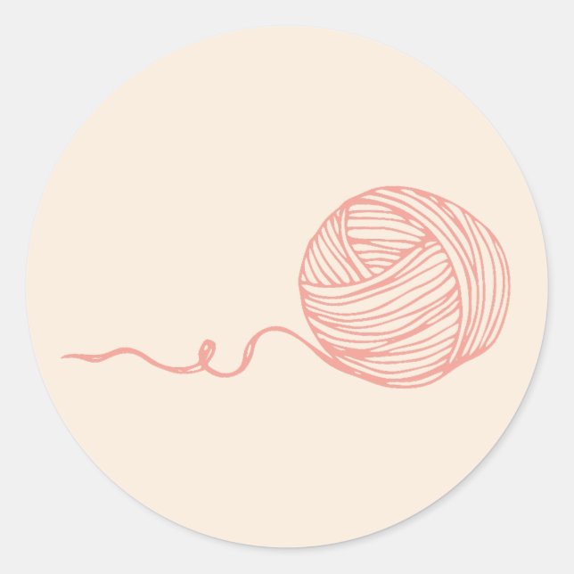 Fiber Artist Modern Yarn Round Sticker (Front)