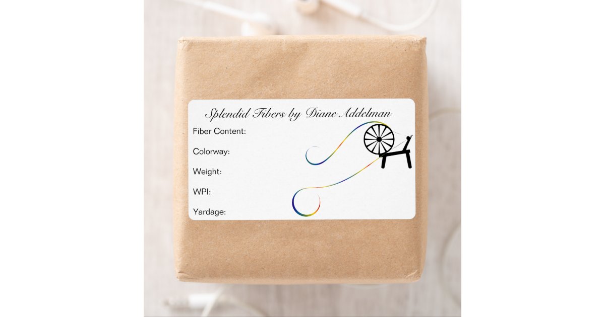 fiber arts yarn id label design zazzle com