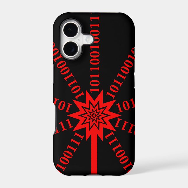 Fiber Optic Data Burst Iphone Case (Back)