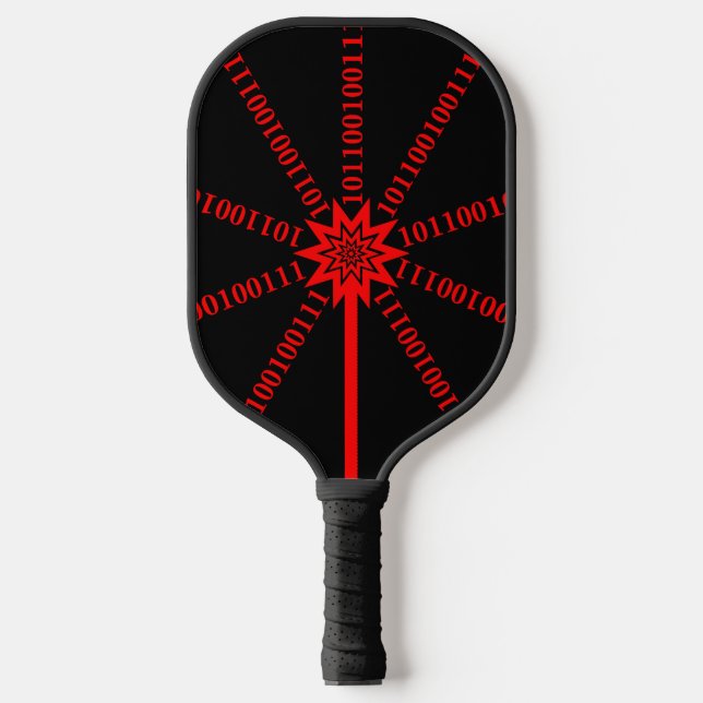 Fiber Optic Data Burst Pickleball Paddle (Front)