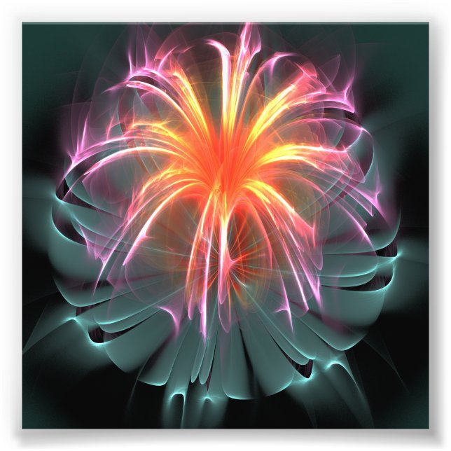 Fiber Optic Flower (square) Photo Print (Front)