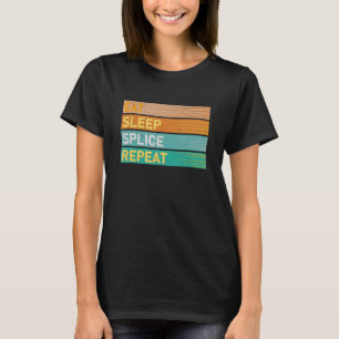 Fiber Optic Technician Eat Sleep Splice Repeat Opt T-Shirt
