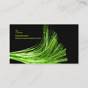 FIBER OPTICS LAYERS/RAINBOW/NEON GREEN BUSINESS CARD