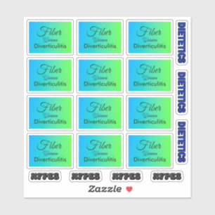Fiber Worsens Diverticulitis 6X6 12 Stickers