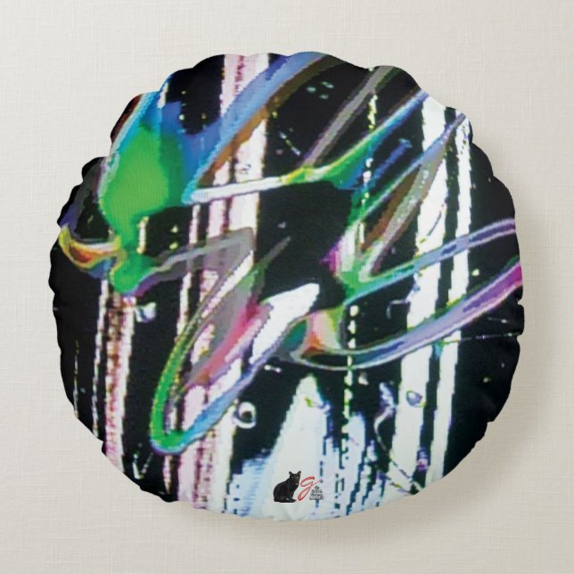 Fiberous KC image Round Pillow (Front)