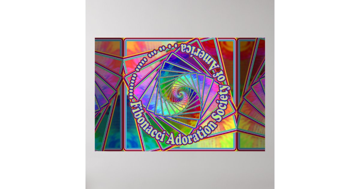 Fibonacci Adoration Society of America poster | Zazzle