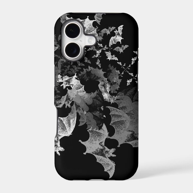 Fibonacci Bats Black Iphone Case (Back)