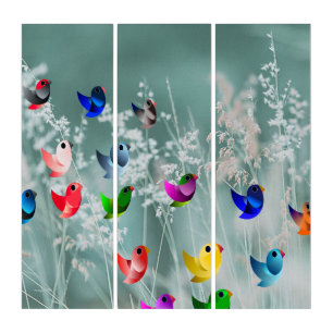 Fibonacci Birds Triptych
