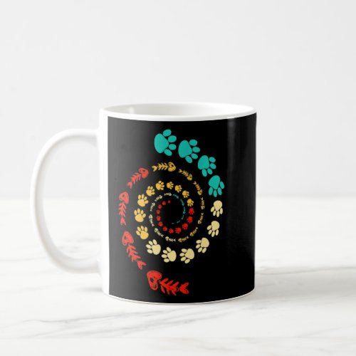 Fibonacci Cat Paw or Golden Ratio and Spiral or Fi Coffee Mug