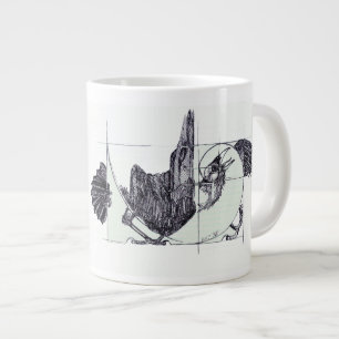 Fibonacci Corvid Left-Handed Jumbo Mug