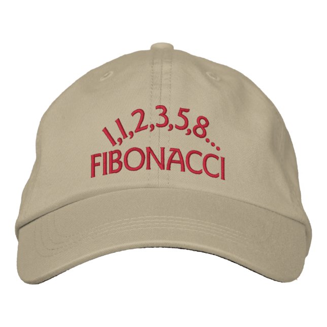 Fibonacci Embroidered Baseball Cap (Front)