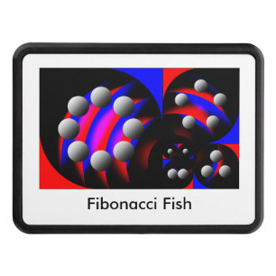 Fibonacci 'Fish Black' by Kenneth Yoncich Hitch Cover