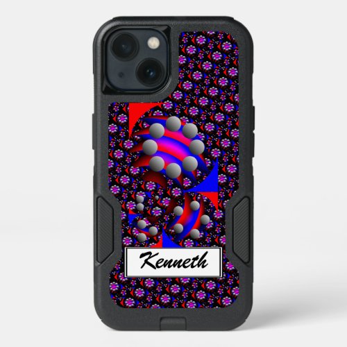 Fibonacci Fish Black by Kenneth Yoncich iPhone 13 Case