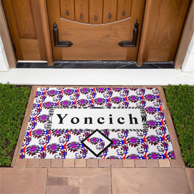 Fibonacci 'Fish' by Kenneth Yoncich Doormat (Outdoor)