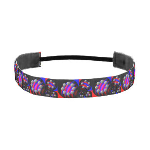 Fibonacci 'Fish Checker Black' by Kenneth Yoncich Athletic Headband