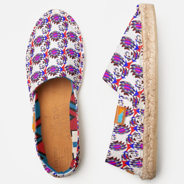 Fibonacci 'Fish Checker' by Kenneth Yoncich Espadrilles (Side)