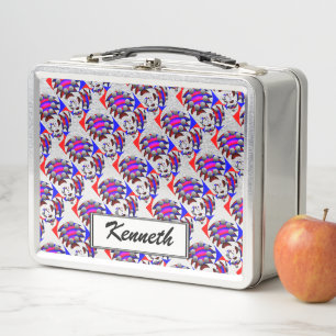 Fibonacci 'Fish Checker' by Kenneth Yoncich Metal Lunch Box