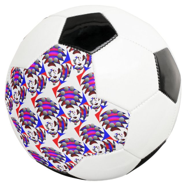 Fibonacci 'Fish Checker' by Kenneth Yoncich Soccer Ball (Three Quarter)
