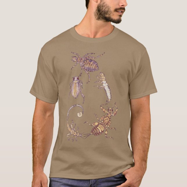 Fibonacci Fresh Water Bug Spiral T-Shirt (Front)