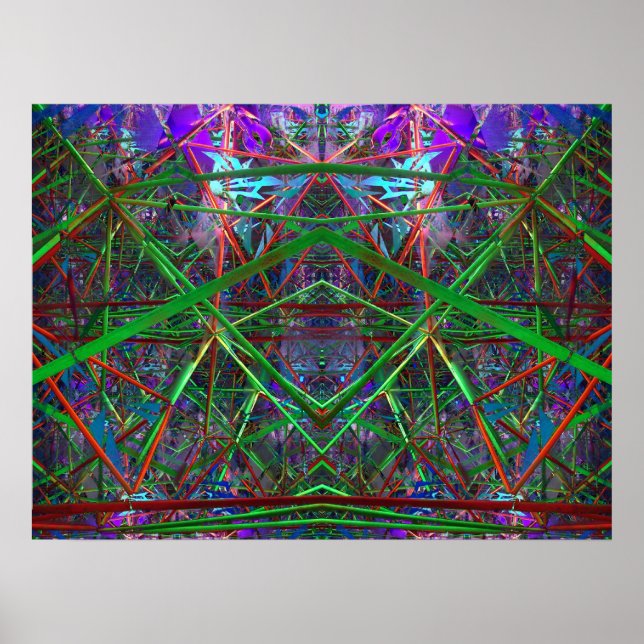 Fibonacci Geometric Space Poster (Front)