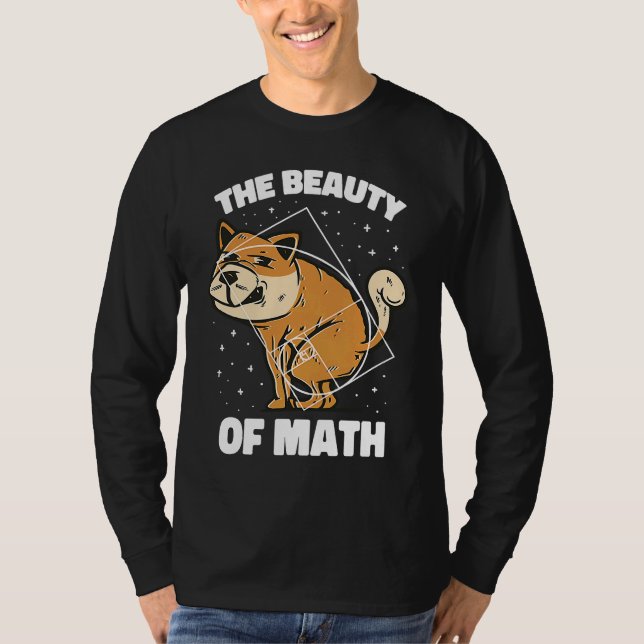Fibonacci Golden Ratio Dog For Math T-Shirt (Front)