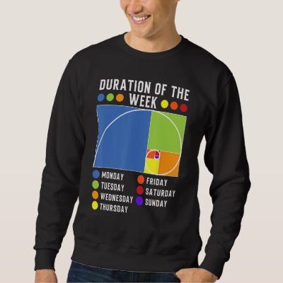 Fibonacci Golden Ratio Duration of the week Sweatshirt