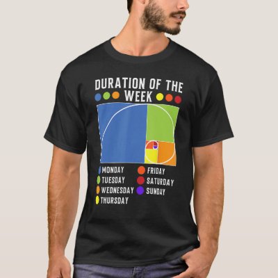 Fibonacci Golden Ratio Duration of the week T-Shirt