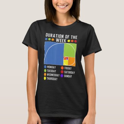 Fibonacci Golden Ratio Duration of the week T-Shirt