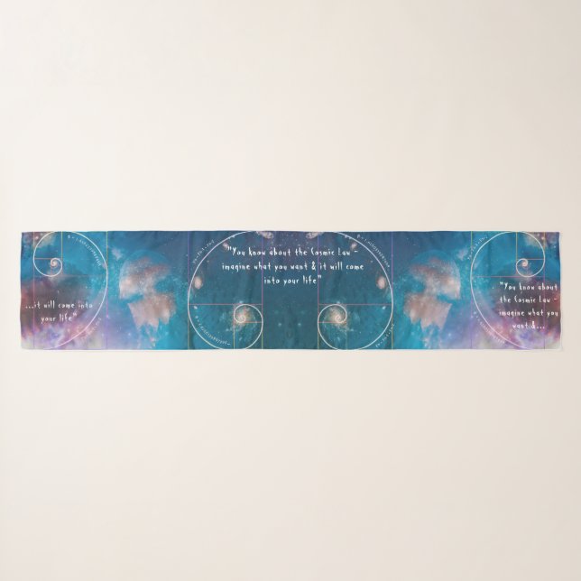 Fibonacci Golden Ratio Infinite Universe Jellyfish Scarf (Front (Horizontal))