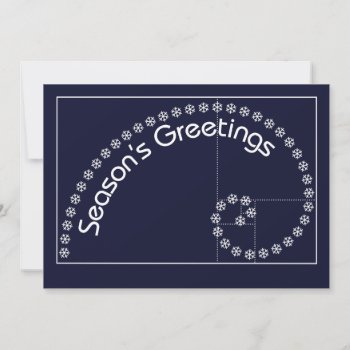 Fibonacci  Golden Ratio Season's Greetings Holiday Card by Ars_Brevis at Zazzle