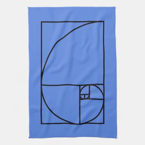 Fibonacci golden ratio _ unique mathematical art kitchen towel