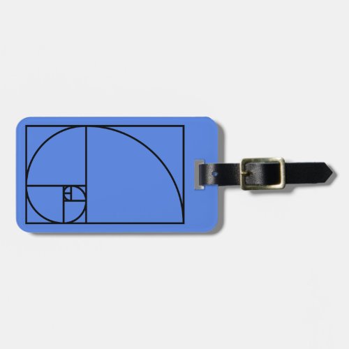 Fibonacci golden ratio _ unique mathematical art luggage tag